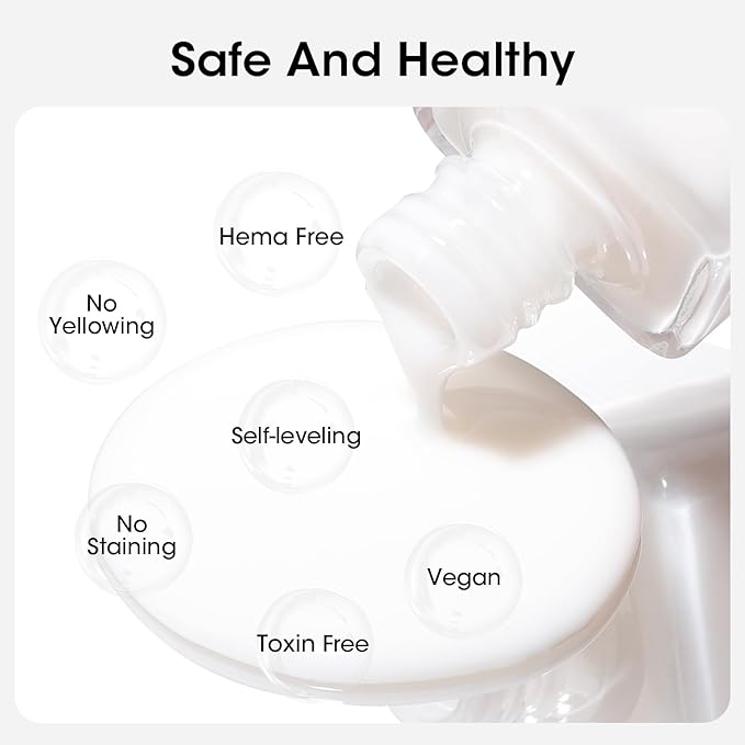 Gellen 4-In-1 Illuminating Nail Concealer Base Coat Polish Milky White, Nail Strengthener Ridge Filler For Nails, Sheer Nail Polish Smooth Strengthen Natural Nails, Quick Air Dry, Hema Free, Non-toxic