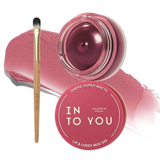 INTO YOU Matte Liquid Lipstick for Women, Canned Long Lasting Pink Lipstick Waterproof with Lip Brush, No Transfer, High Pigmented with Lightweight Lip Mud Texture(342)