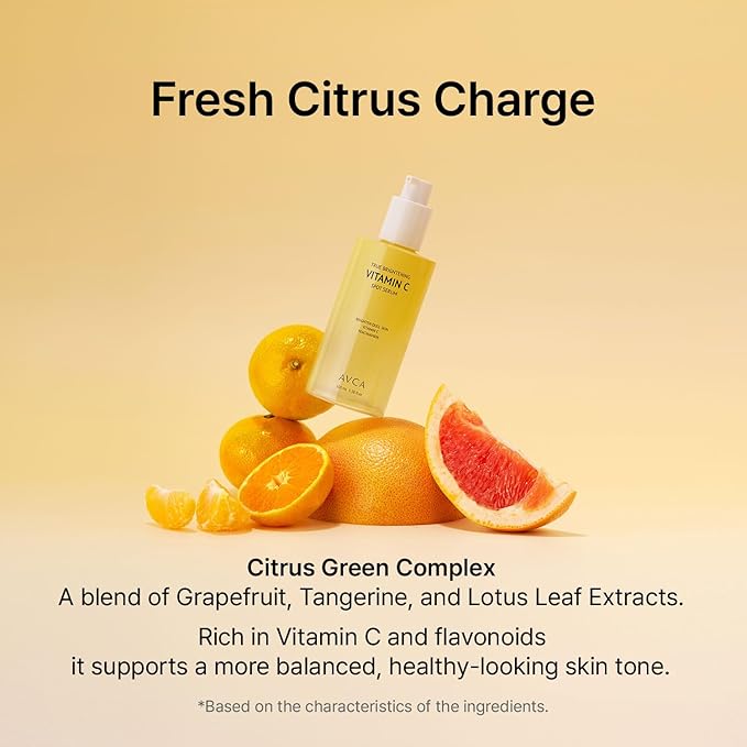 AVCA True Vitamin C Serum 3.38fl.oz. - for Dark Spots Remover Facial Serum with Vitamin C, Niacinamide, Korean Skin Care
