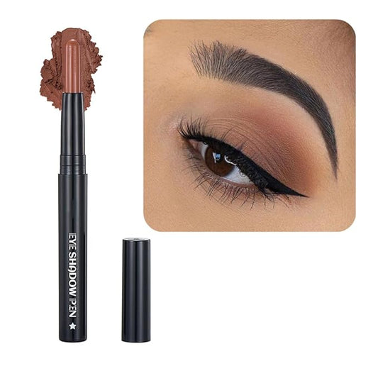 Cocoa Brown Eyeshadow Stick Makeup, Smooth Cream Shimmer Eye Shadow Pencil, Waterproof Hypoallergenic Long Lasting Crayon, Glitter Primer Palette Eyeliner