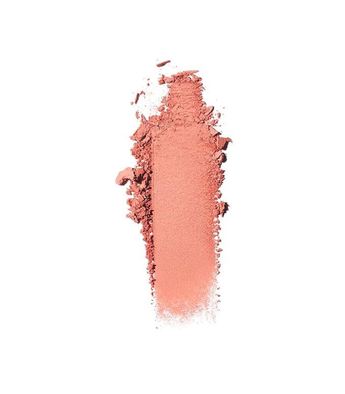 MAKE Beauty Skin Mimetic Microsuede Blush - Matte Powder Blush for Cheeks with Long Lasting Color - Non Comedogenic, Travel Size Makeup Single Palette. Shade - Amber Glow (Coral Nude)
