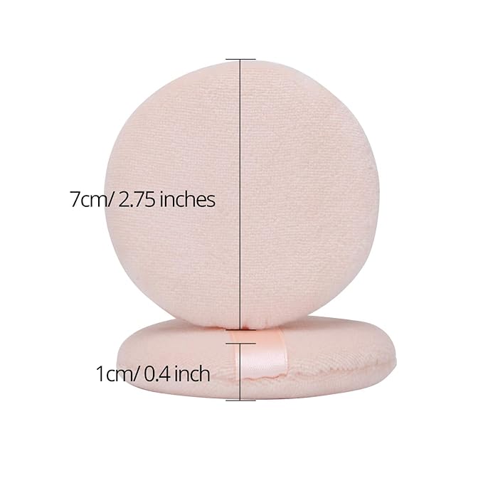 8 Pieces Face Powder Puffs Soft Cotton Makeup Powder Pads for Loose, Setting, Pressed and Body Powder (2.75 Inch)