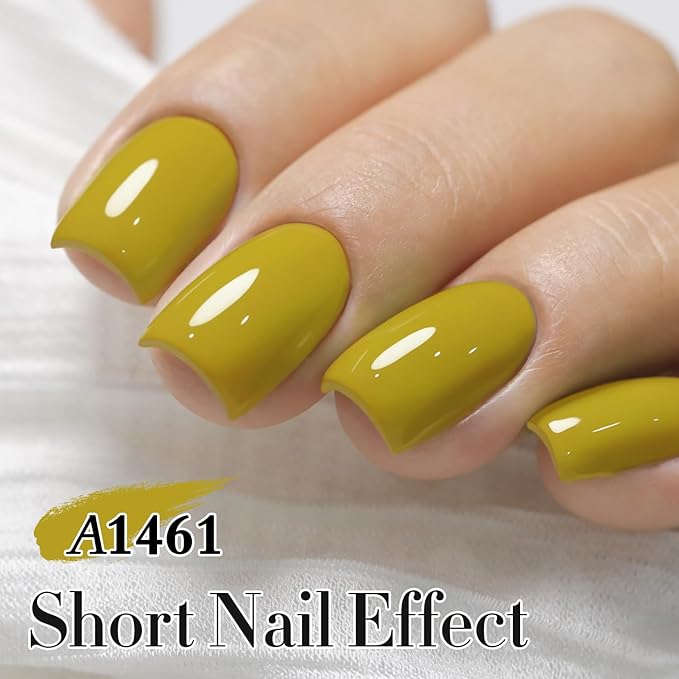 Double Rhythm 15ML Gel Polish Pure Sheer Same Color Same Bottle Soak Off Gel Polish Art Manicure Salon DIY at Home Gifts for Girls Women (Avocado Green-A1461)