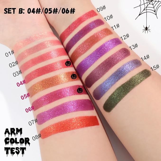 3Pcs Metallic Lipstick for Women,Lightweight Non-Drying Shimmer Frosted Lipsticks Kit Set,Glitter Lip Gloss Stain Long Lasting Waterproof No Smudge Proof No Transfer 12 Hour,Cruelty-Free Makeup (B)