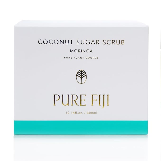 Pure Fiji Coconut Sugar Body Scrub, Moringa (10.14 Oz /300ml)