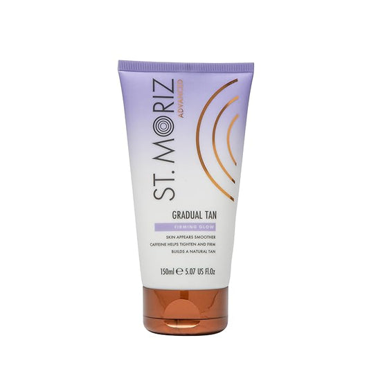 St Moriz Advanced Illuminating Gradual Self Tanner Lotion | Hydrating Vegan Sunless Tanning Moisturizer with Hyaluronic Acid & Shimmer Pigments (Firming Glow)