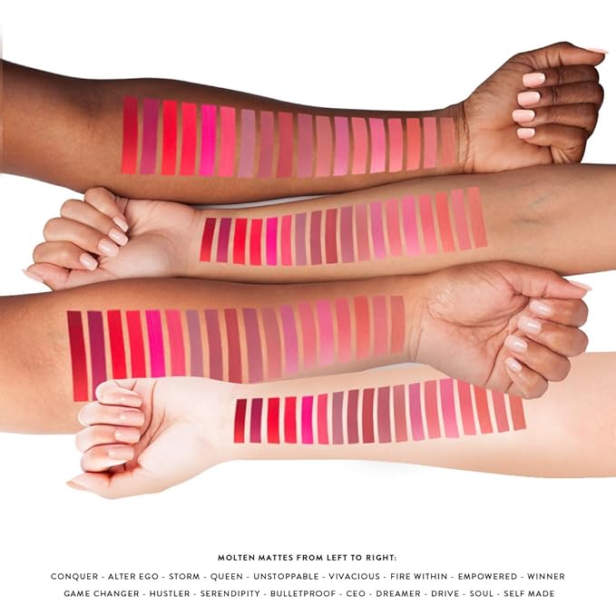 NATASHA MOOR: Molten Matte Liquid Lipstick - Long-Lasting, Hydrating, Matte Finish with Moisturizing Vitamin E - Waterproof, Kiss-Proof, Cruelty-Free - 12-Hour Stay Power - GAME CHANGER