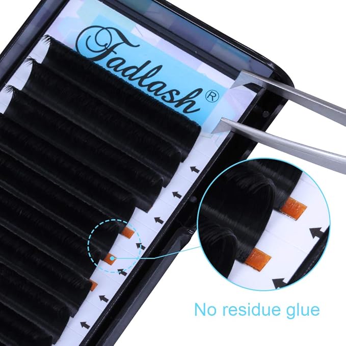 Volume Lash Extensions, DD Curl 16mm Easy Fan Volume Lashes 0.07mm Rapid Blooming Eyelash Extensions 4D 5D 6D 7D 8D 10D Automatic Fan Eyelashes by FADLASH