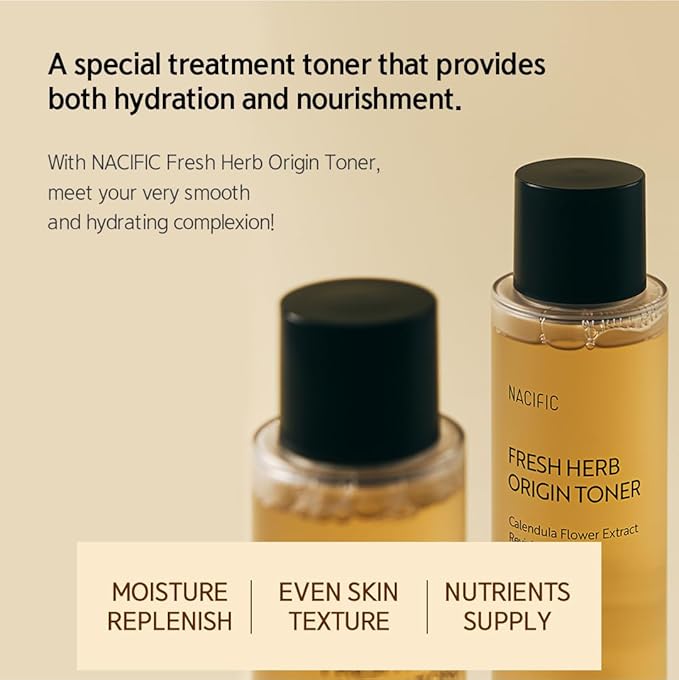 NACIFIC Fresh Herb Origin Facial Toner 5.07 fl. oz 150ml with Vitamin B, Vitamin C Radiance Skin's Moisture Barrier Korean Skincare for All Skin Types