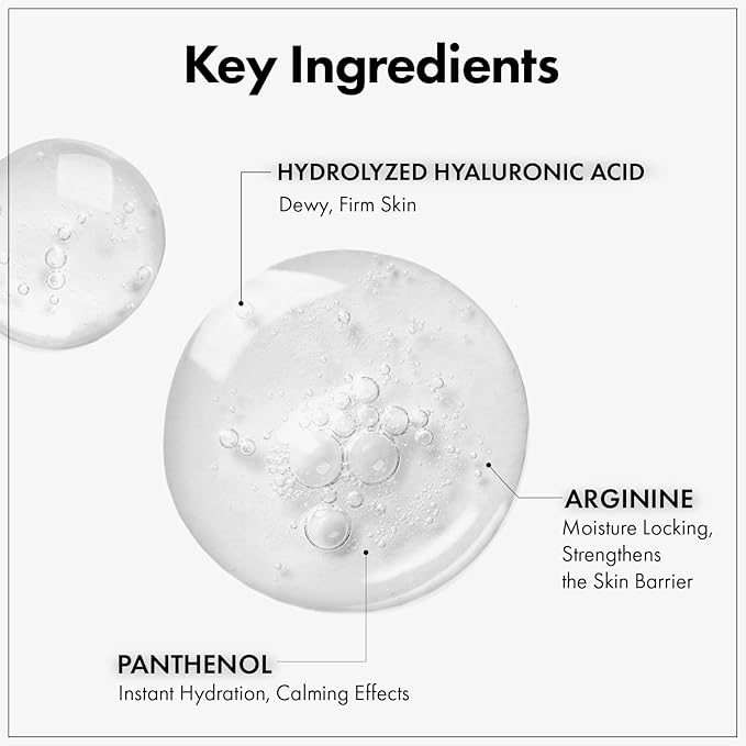TOSOWOONG Hyaluronic Acid Ampoule, Hydrating Glow and Skin Barrier Protection, Anti-Aging Face Serum for Dry Skin, Korean Skincare Beauty Products, 100ml, 3.38 fl. oz.