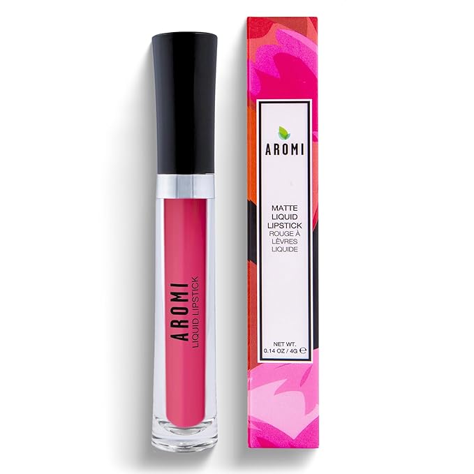 Aromi Magenta Matte Liquid Lipstick | Dark Pink, Fuchsia Lip Color for Women, Long-lasting, Vegan, Waterproof, Long Wear (Pink Peacock)