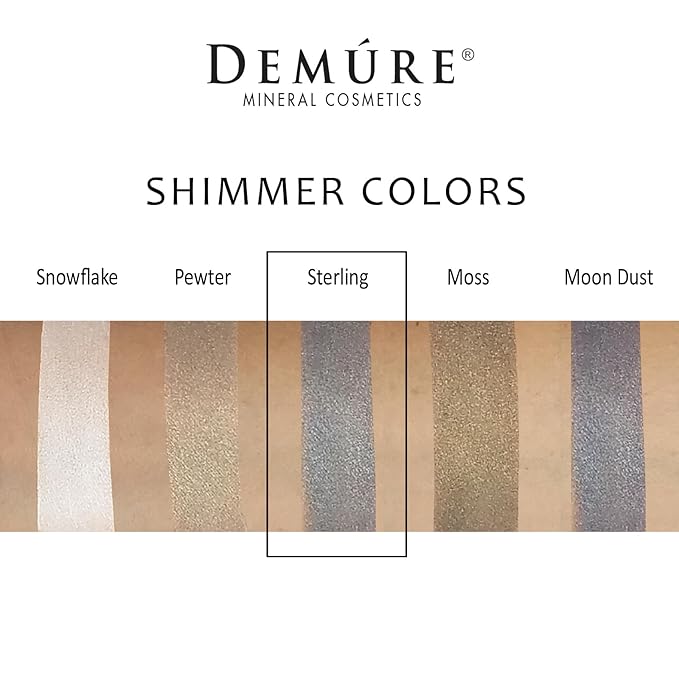 Demure Mineral Make Up (Sterling) Eye Shadow, Shimmer Eyeshadow, Loose Powder, Glitter Eyeshadow, Organic Makeup, Eye Makeup, Natural Makeup, Organic Eyeshadow, Natural Eyeshadow, Professional Makeup