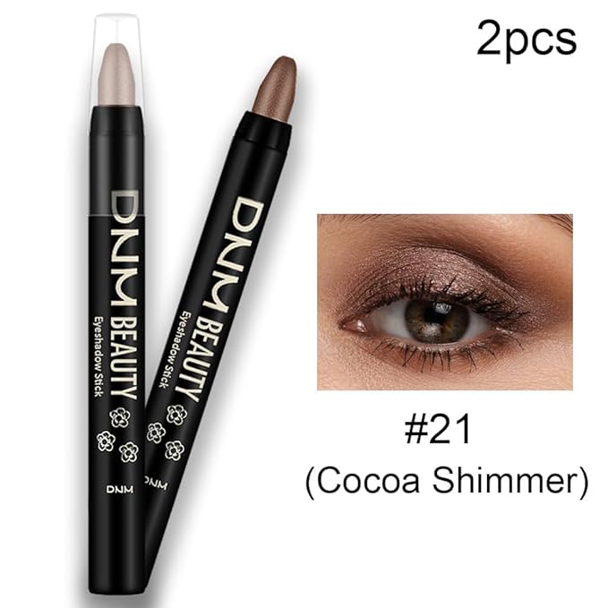 evpct 2Pcs Cream Eyeshadow Sticks Set for Eyes Waterproof, Cocoa Shimmer Matte Eye shadow Stick Pencil Pen Bulk sombras en crema para ojos 21+21
