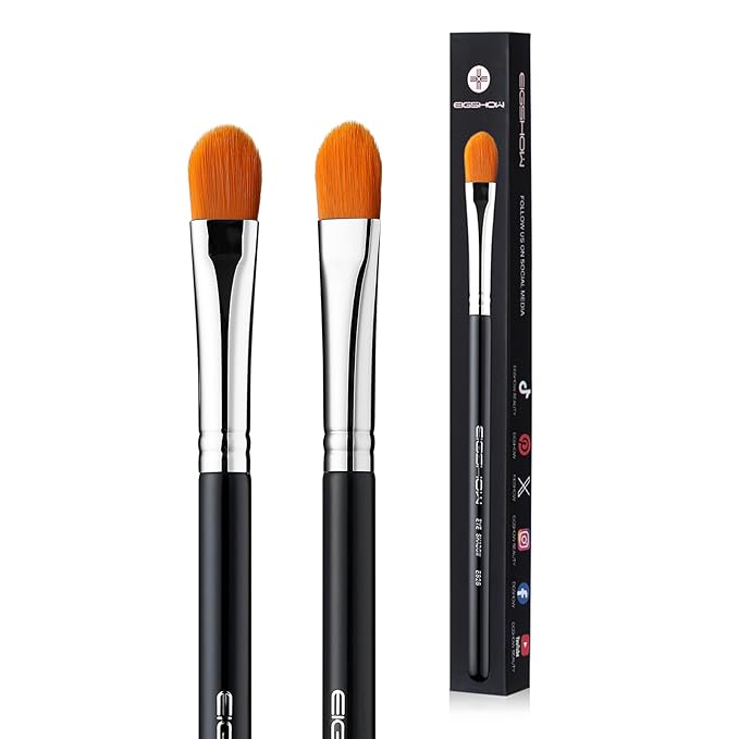 Concealer Brushes, EIGSHOW Eyeshadow Primer Brush for Concealer, Blending, Eyeshadow - Professional Tools for Applying Cream, Liquid Shadows and Eye Primer Base (E828 2piece)