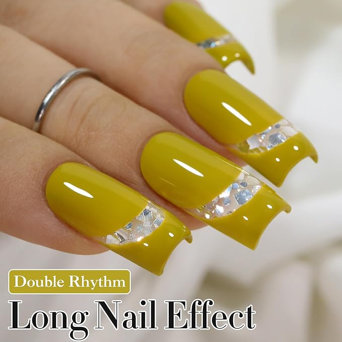 Double Rhythm 15ML Gel Polish Pure Sheer Same Color Same Bottle Soak Off Gel Polish Art Manicure Salon DIY at Home Gifts for Girls Women (Avocado Green-A1461)