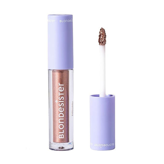 Gloweye Liquid Eyeshadow - Highly Pigmented Shimmer Eyeshadow - Intense Color Payoff and Long-Lasting Wear - 02 Sunny Bronze - 0.084 oz