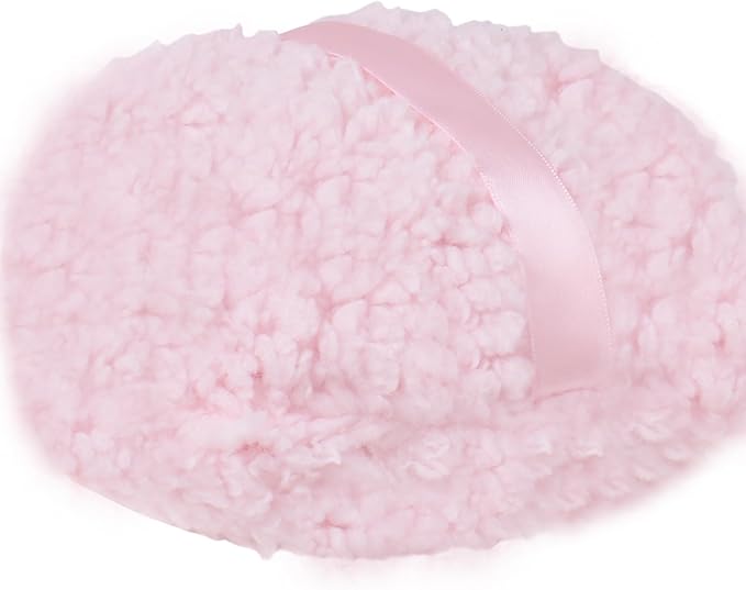 Extra Soft Powder Puff, 6" x 3" Large Body Powder Applicator, Loose Dusting Powder Puffs for Women (Only Pink Puff)