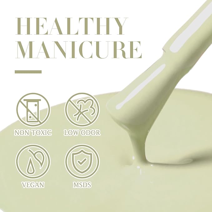 Double Rhythm 15ML Gel Polish Pure Sheer Same Color Same Bottle Soak Off Gel Polish Art Manicure Salon DIY at Home for Women (Light Gray-A1387)