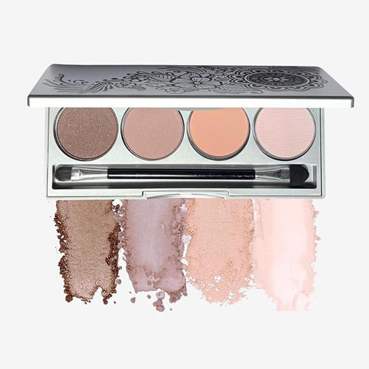 Honeybee Gardens Skinny Dip Eye Shadow Palette, Clean and Bold, 4 Highly Pigmented Colors With Long Lasting Luxe Finish, Vegan, Cruelty-Free, Gluten-Free, and Paraben-Free, Net Wt 1.3g Each