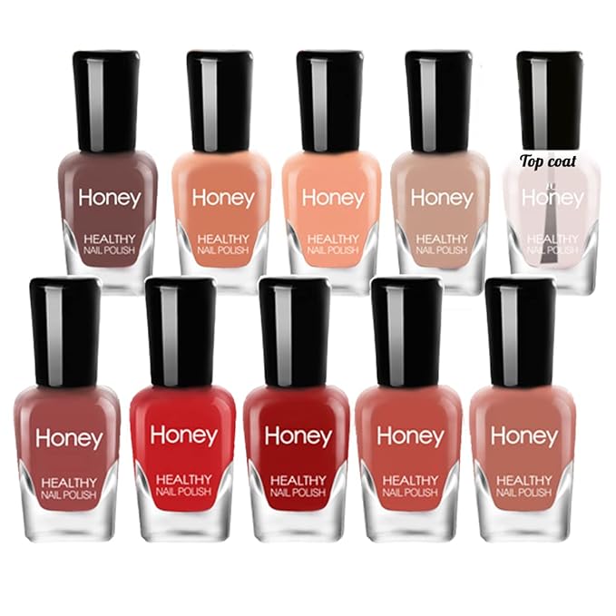 Non Toxic Easy Peel Off and Fast Dry Nail Polish Set for Pack, Eco Friendly and Organic Water Based Nail Polish for Women,Teens(10 Bottles)