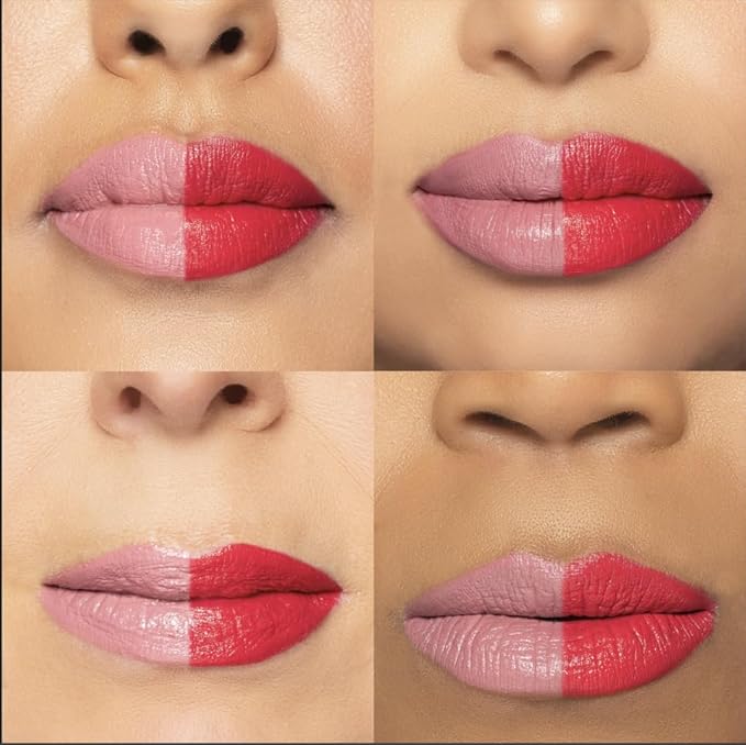 ShikSona Full Coverage Split Bullet Matte Lipstick | Vegan | Gluten, Paraben and Cruelty Free, Creamy Lipstick in a Pink Nude/Watermelon Pink Matte combo (Multitasker)