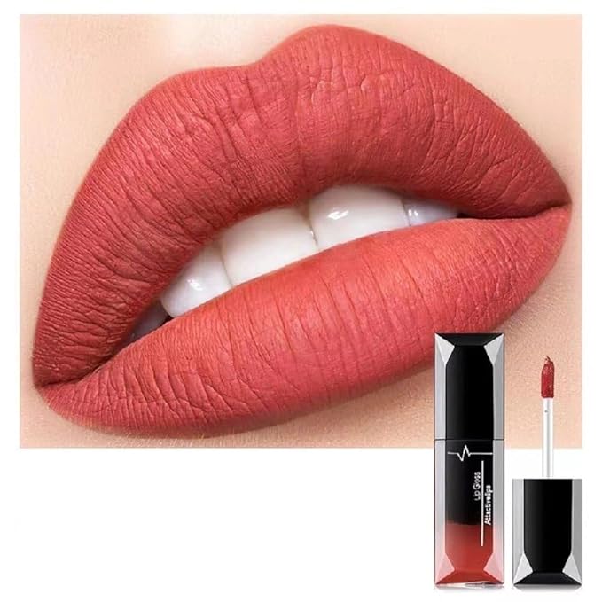 21 Colors Matte Liquid Lip Gloss - Non Transfer Proof, Long Lasting 10Hrs Glossy Lipstick, Kiss Proof & Hydrating Lip Stain Wear (12)