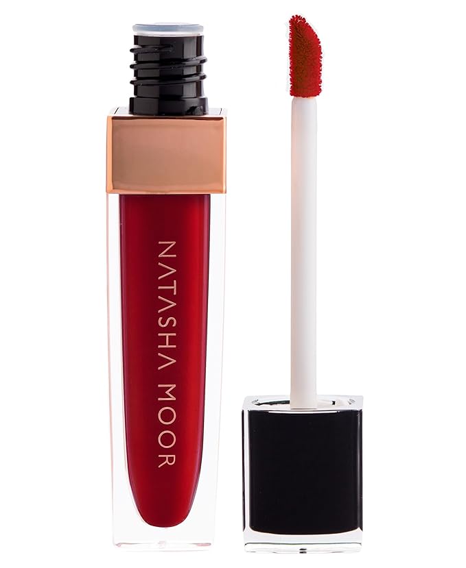 NATASHA MOOR: Molten Matte Liquid Lipstick - Long-Lasting, Hydrating, Matte Finish with Moisturizing Vitamin E - Waterproof, Kiss-Proof, Cruelty-Free - 12-Hour Stay Power - CONQUER