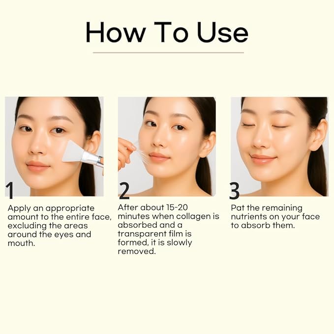 daymellow Rice Collagen Wrapping Mask 2.36 fl. oz / 70ml – Korean Peel-Off Facial Mask with Hydrolyzed Collagen, Hydrating & Firming, Overnight Gentle Pore Tightening for Glowing Glass Skin