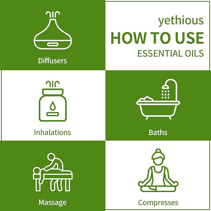 yethious Camphor Essential Oil for Diffuser & Aromatherapy, Massage, Candle Soap Making Camphor Oil Fragrance DIY - 100ML