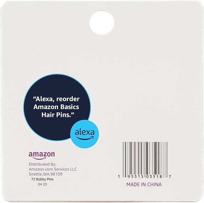 Amazon Basics Bobby Pins in Case Brown 72 Count (Pack of 4)