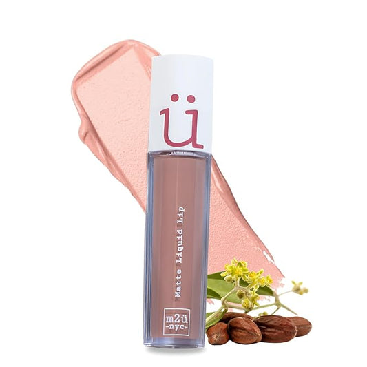 M2U NYC (Bare Nude Brown Matte Liquid Lipstick – Long Lasting High Impact Color with Up to 17H Wear – Matte Lipstick for Women – No Budge, Lightweight Creamy Vegan Formula Infused with Jojoba Oil