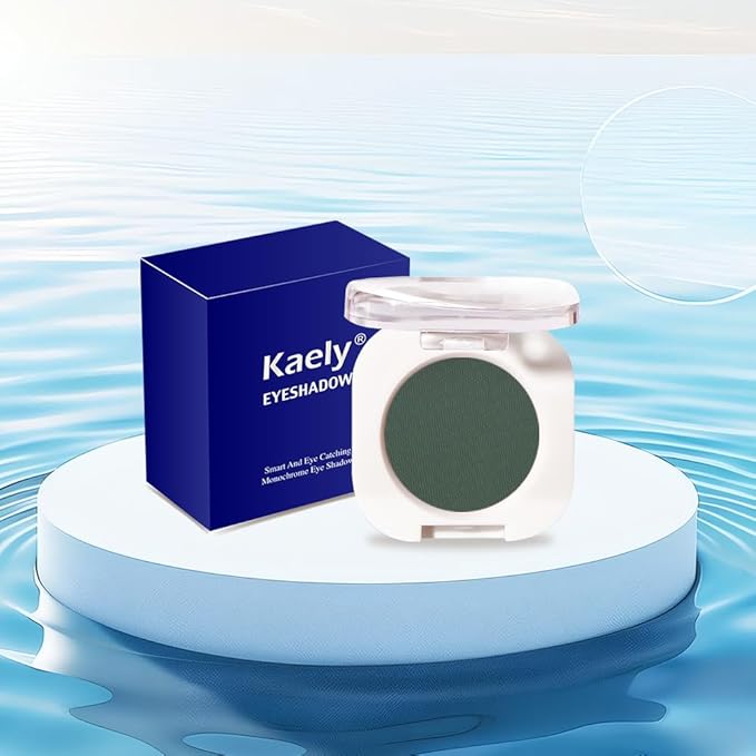 Green Single Matte Eyeshadow Makeup, Neutral Powde Eye Shadow for Women, Forest Green Matte Singles Eyeshadow Palette Pigmented Waterproof, sombras para ojos,Girls Monochrome Eyeshadows Gift 16