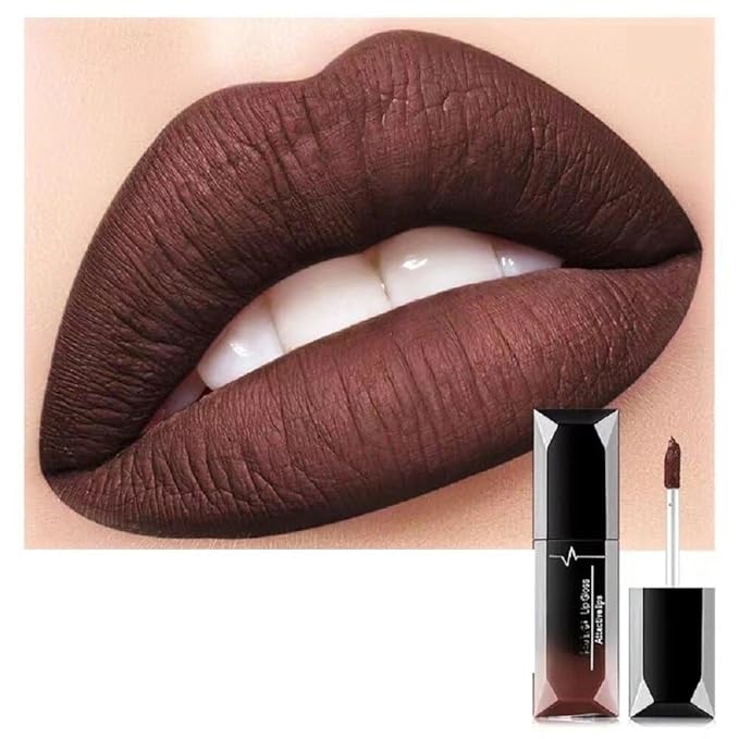 21 Colors Matte Liquid Lip Gloss - Non Transfer Proof, Long Lasting 10Hrs Glossy Lipstick, Kiss Proof & Hydrating Lip Stain Wear (17)