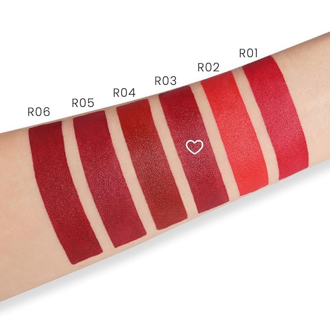 evpct 1Pcs Dark Red Lipstick, Silky Velvet Matte Lipstick Pack Sets for Women, Long Lasting Smudge Proof Lipstick Lip Stain Makeup Kit matte lipstick 24 hours original R03