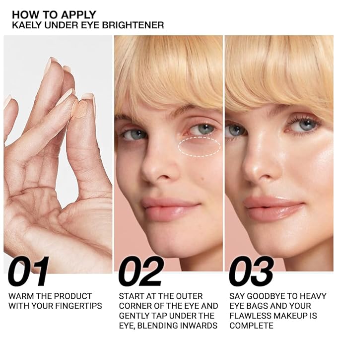 evpct 2Pcs under Eye Corrector Brightener Concealers for Older Women Dark Circles, under Eye Cream Pot Concealer Full Coverage Peach Color Corrector Makeup, Nourishing Waterproof,10# Natural