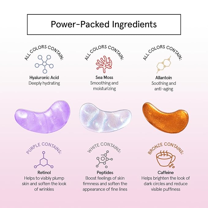 grace & stella Under Eye Patches (12 pairs) Eye Masks for Dark Circles and Puffiness - Stocking Stuffers for Women, Christmas Gifts, Birthday Gifts, Bachelorette Party Favors, Bridesmaid Proposal Gift