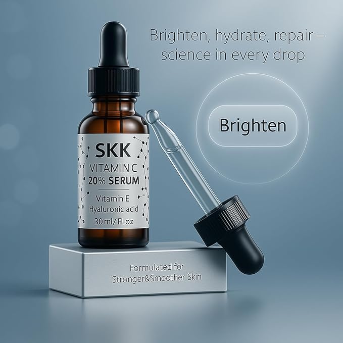 Vitamin C Serum for Face with Hyaluronic Acid & Vitamin E - Facial Serum Anti-Aging for Fine Lines & Hydration, Natural Skincare Gift for Women & Men (30ml/1oz (pack of 1))