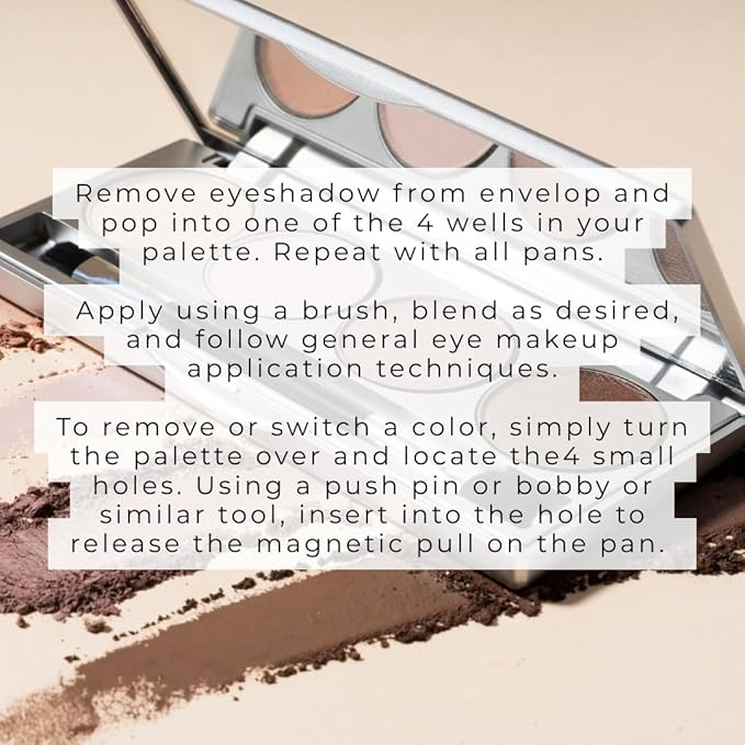 Honeybee Gardens 'Skinny Dip II' Refillable Eye Shadow Palette : Natural Ingredients : Gluten Free : Vegan : Paraben Free