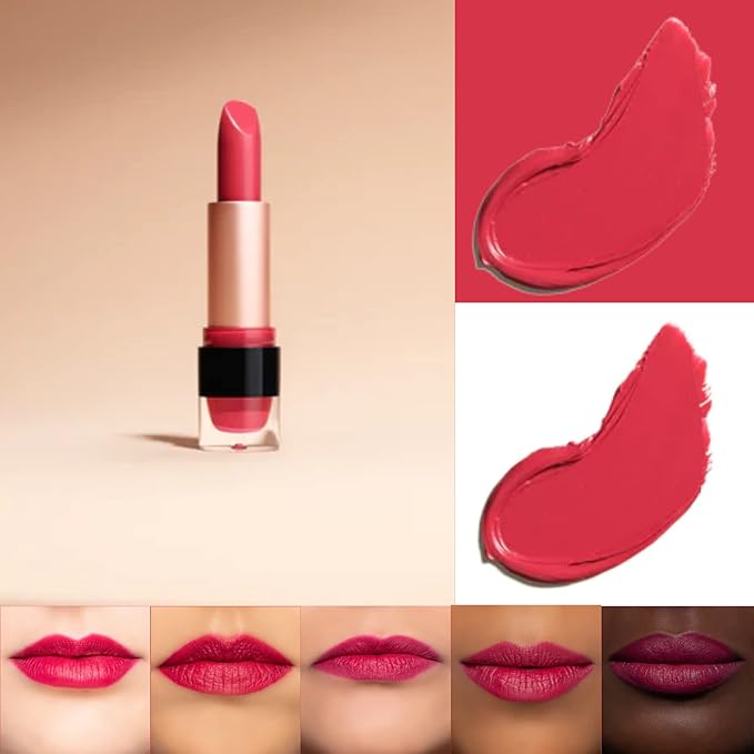 ShikSona Full Coverage Matte Lipstick | Vegan, Gluten Free, Paraben Free, Cruelty Free, Creamy Lipstick in a Deep Berry Red Shade (Boardroom Belle)