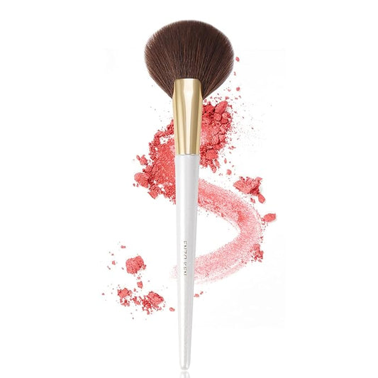 Round Fan Makeup Brush, Thick Fan Brush Makeup, Fan Brush Bronzer, Fluffy Blush Brush for Cheeks, Sculpt Blush Brush, Contour Brushes for Makeup - White, 169O