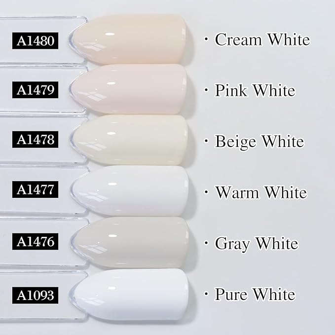 Double Rhythm 15ML Gel Polish Pure Sheer Same Color Same Bottle Soak Off Gel Polish Art Manicure Salon DIY at Home for Women (Pink White-A1479)