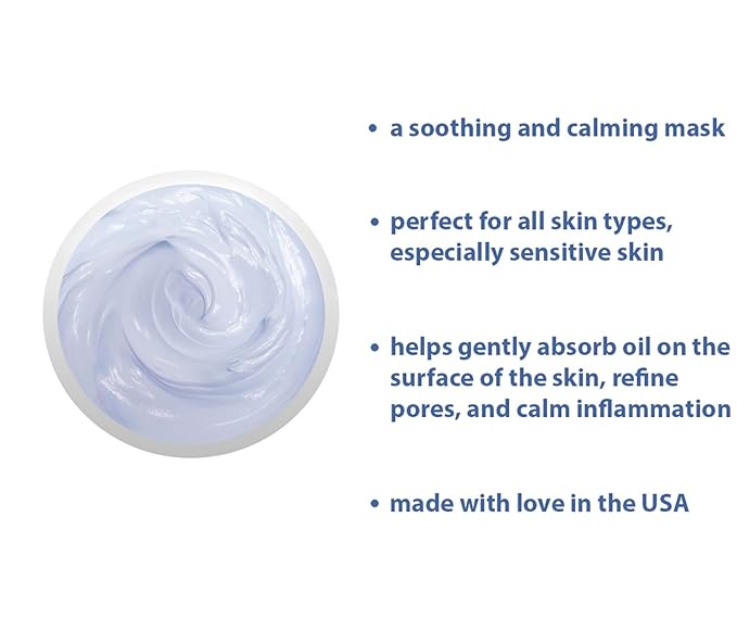 Raya Azulen Soothing Masque (602) | Calming Facial Treatment Mask for Sensitive Skin | Tones and Refines Complexion | Made with Azulene and Aloe Vera