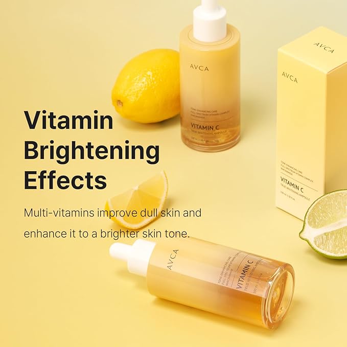 AVCA True Brightening Vitamin C Face Serum (3.38 oz) - Dark Spot Facial Serum with Vitamin C