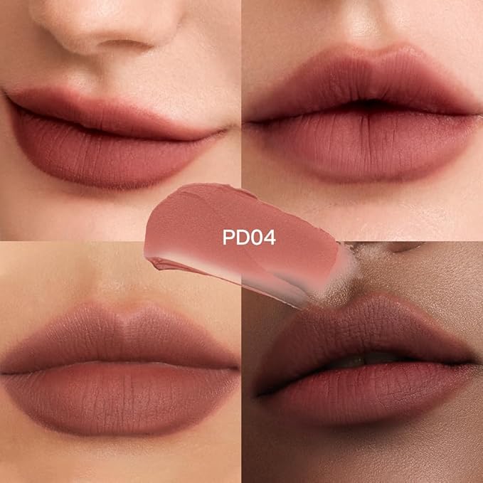 INTO YOU Matte Liquid Lipstick for Women, Canned Long Lasting Nude Lipstick Waterproof with Lip Brush, No Transfer, High Pigmented with Lightweight Lip Mud Texture(PD04)