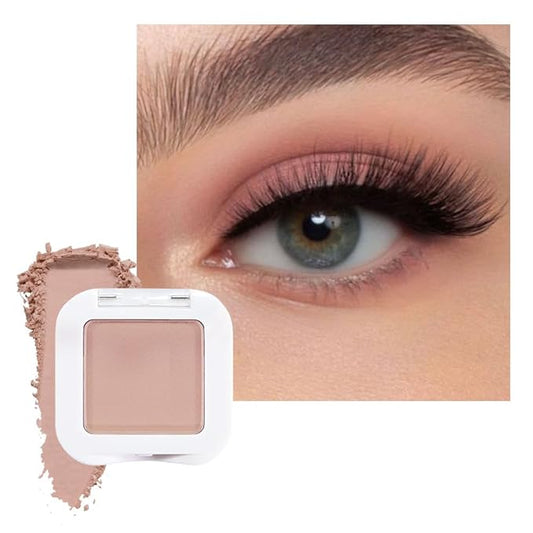 Matte Singe Eye Shadow Palette Makeup, Matte Nude Pink Monochrome Eyeshadow For Old Women, Mini Singe Pressed Pigmented Waterproof Sombras Para Ojos, Vegan, Talc, Paraben & Cruelty Free, 19