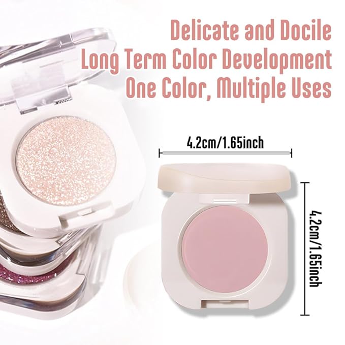 Single Nude Pink Matte Eyeshadow,Bright Intense Monochrome Eye Shadow,Apply Makeup Easily,Matte Pressed Powder Single Eyeshadow,24 Hour Eye Makeup Longwear Waterproof