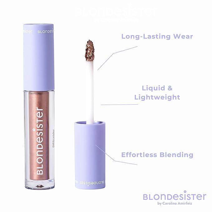 Gloweye Liquid Eyeshadow - Highly Pigmented Shimmer Eyeshadow - Intense Color Payoff and Long-Lasting Wear - 02 Sunny Bronze - 0.084 oz