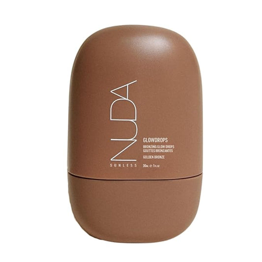 Nuda GlowDrops | Bronzing Squalene, Ginger, Lavender, & Moringa-Infused Face Bronzing Drops | Lightweight, Washable Bronzer Drops | Cruelty-Free, Paraben-Free, & Sulfate-Free Bronzing Serum, (30 mL)