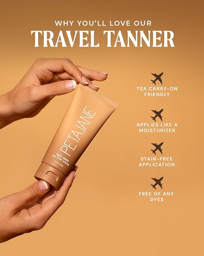 Peta Jane Travel Tanner, Build Extend Accelerate Formula, 3.4 FL OZ, Pack of 2