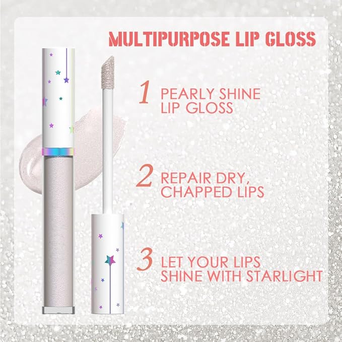 evpct 1Pcs Silver White Metallic Glitter iridescent Liquid Lipstick for Women Long Lasting Waterproof 24, Gray Silver frosted Metallic Glitter Shimmer Chrome Lipsticks Lip Gloss Stains Makeup Set, 11